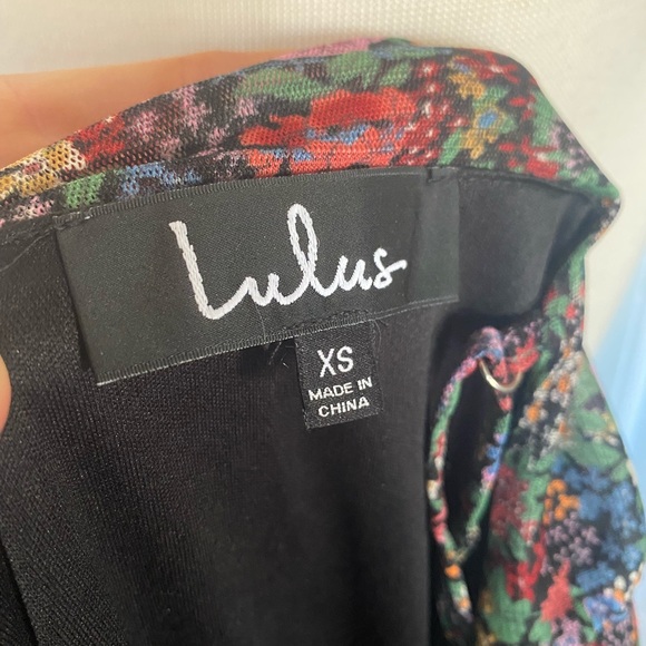 Lulu’s Floral Ruched Ruffle Spaghetti Strap Dress - Picture 9 of 10